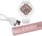 GMAS120MFCHG Macy's G-Shock Gift Set with GMAS120MF-7A2 and external battery USB charger