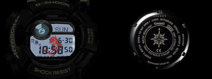 G-Shock GWF-D1000JCG Frogman Watch for Japan Coast Guard 70th Anniversary Backlight and Case Back