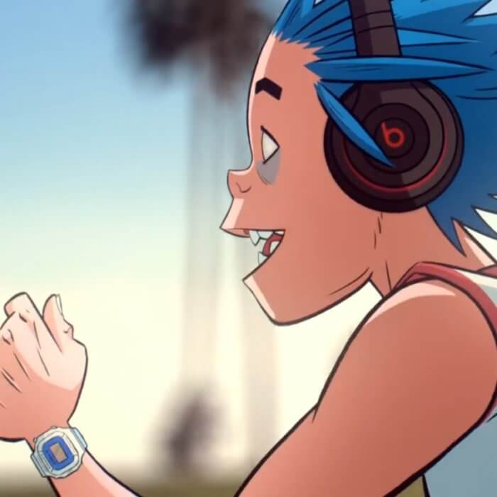 2-D wears Casio G-Shock watch in Gorillaz Humility video