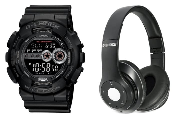 G-Shock GD100-1BBTS Bluetooth Headphones Gift Set