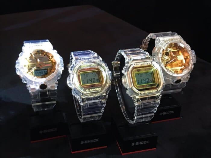 G-Shock 35th Anniversary Glacier Gold Clear DW-5035E-7 DW-5735E-7 GA-735E-7A GA-835E-7A