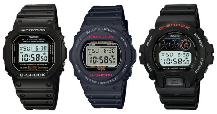 Mid-Size Digital Casio G-Shock Watches for Smaller Wrists