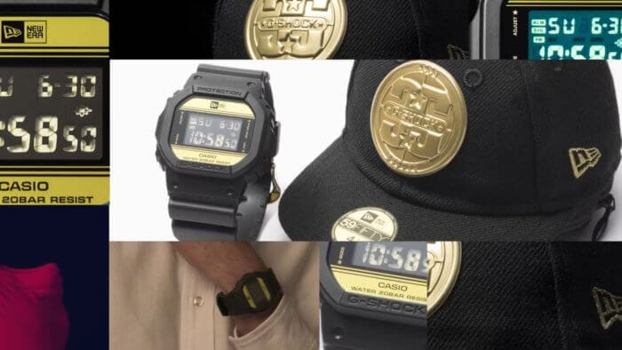 New Era x G-Shock DW-5600NE-1 Watch and Cap for 35th Anniversary 2018