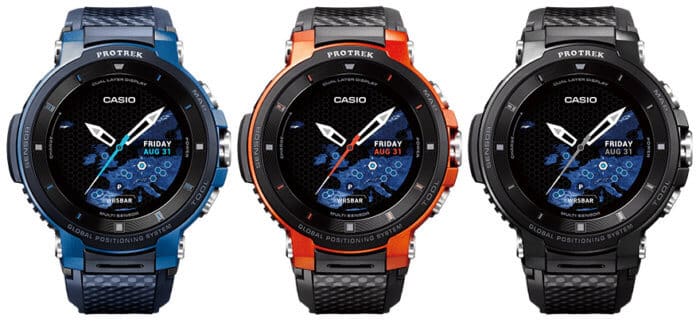 Casio Pro Trek Smart WSD-F30 Outdoor Smartwatch WSD-F30-BU (blue) WSD-F30-RG (orange) WSD-F30-BK (black)