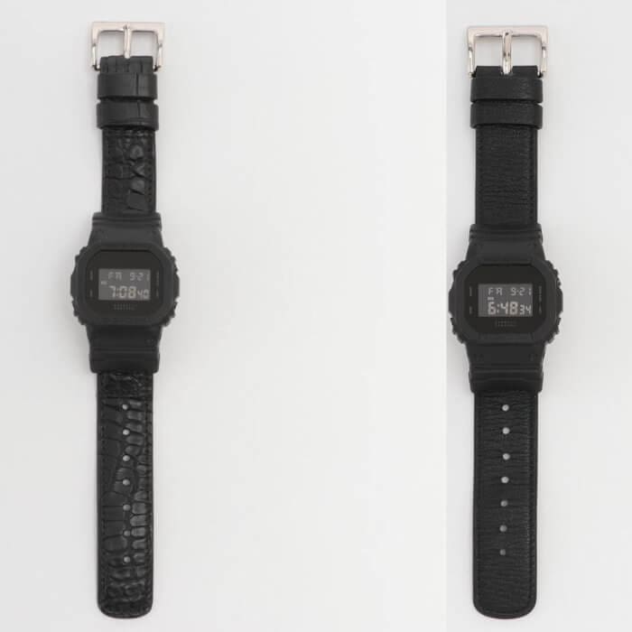 Barneys New York x G-Shock DW-5600 Alligator and Goat Leather Straps