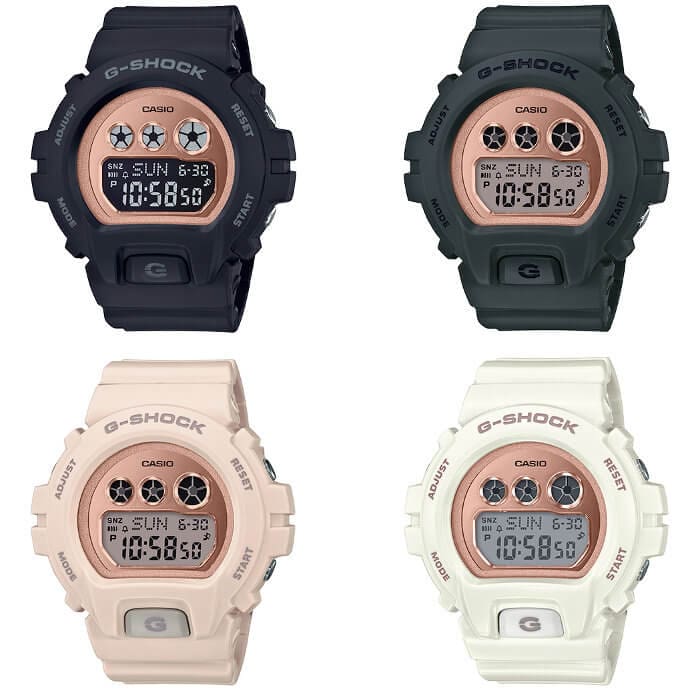 G-Shock GMDS6900MC S Series Metallic Mirror Rose Gold: GMDS6900MC-1 GMDS6900MC-3 GMDS6900MC-4 GMDS6900MC-7