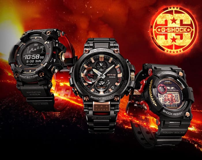 G-Shock 35th Anniversary Magma Ocean Collection with Rangeman, Frogman, MT-G