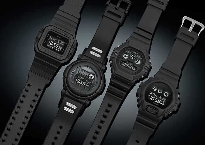 black retro casio watch