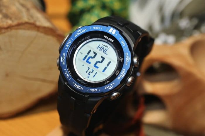 Pro Trek PRW-3100YB-1JF with blue IP bezel