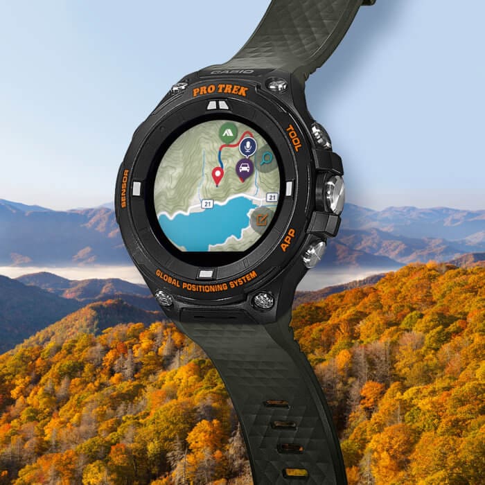 Pro Trek Smart WSD-F20AGN Outdoor Smartwatch in moss green