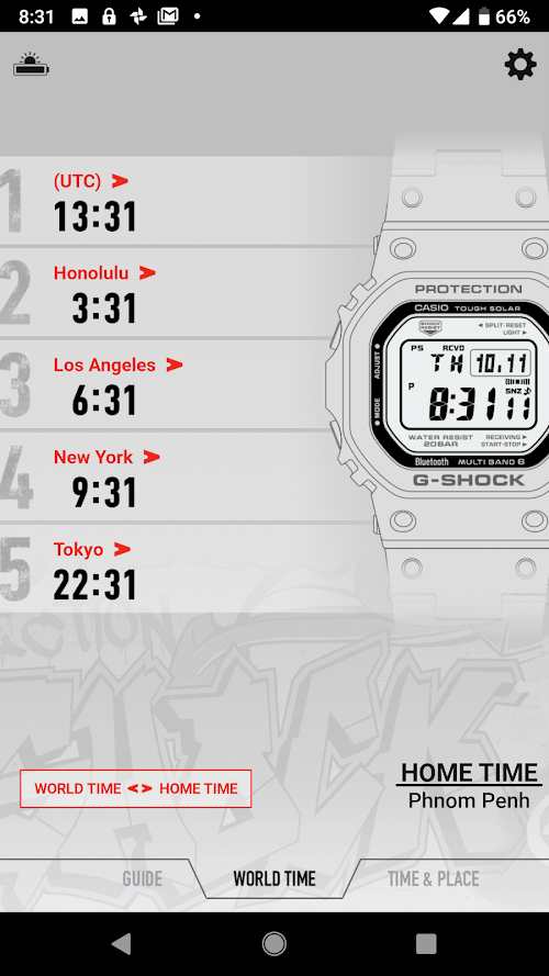 setting g shock watch