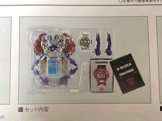 Transformers x G-Shock DW-6900TF-SET Master Optimus Prime Contents