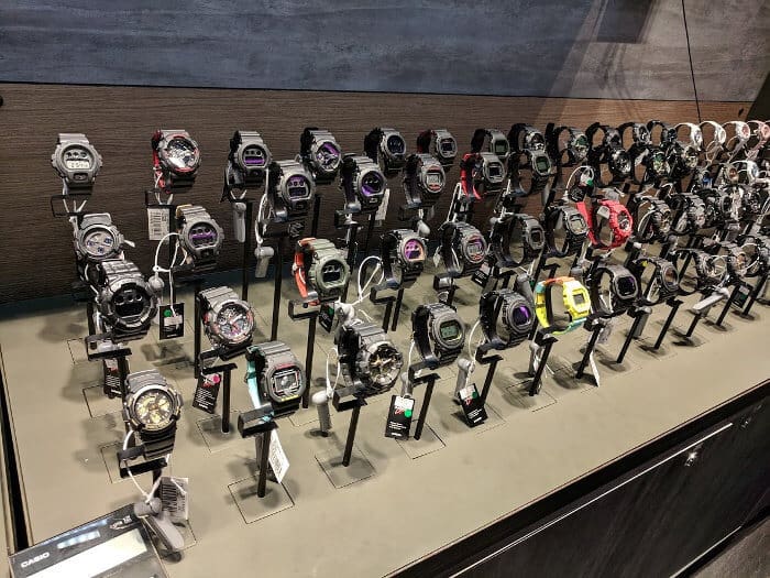 G shock watches showroom on sale