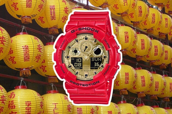 G-Shock GA100VLA-4A Red and Gold Chinese New Year Colors