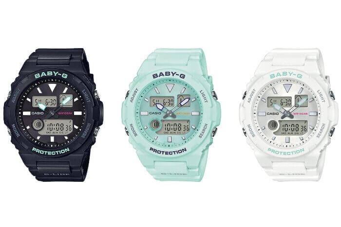 Baby-G BAX-100 with Tide and Moon Graph: BAX-100-1A BAX-100-3A, BAX-100-7A