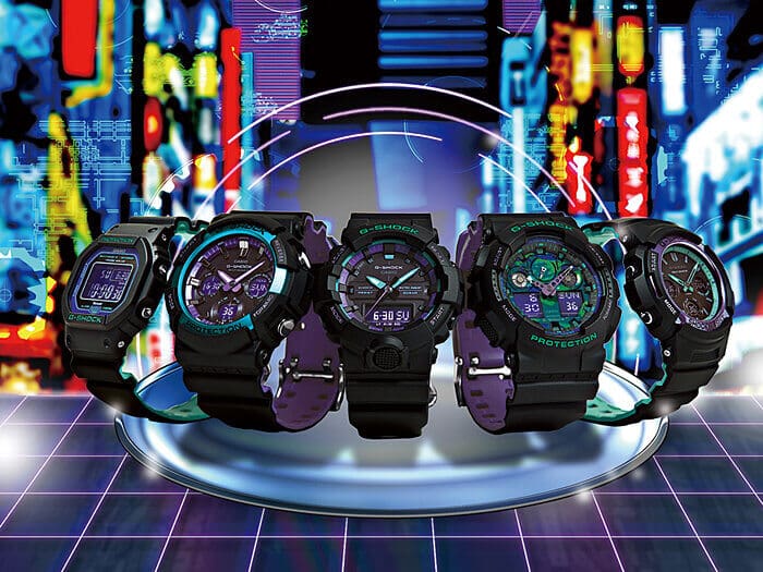 G Shock 90s Color Blue And Purple Accent Series G Central G Shock Watch Fan Blog