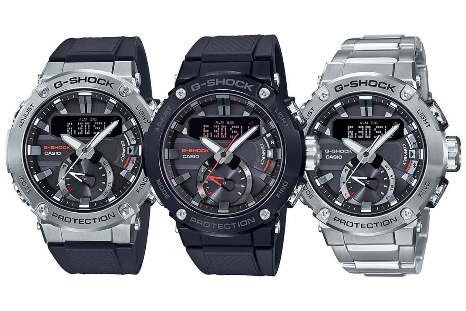 GShock GSTEEL GSTB200 Carbon Core, Tough Solar, Bluetooth G