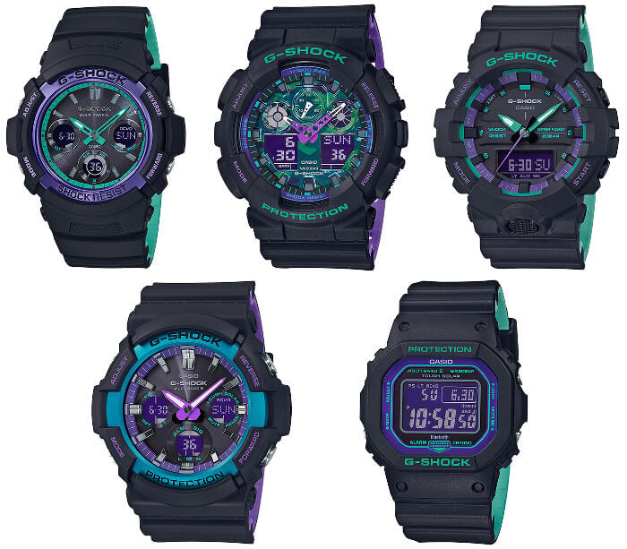 G-Shock '90s Color and Purple Accent