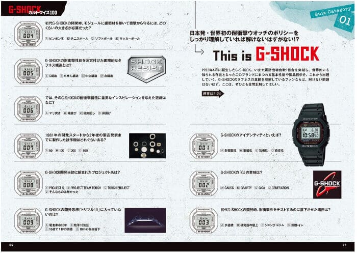 G-Shock Cult Quiz 100 Book Contents