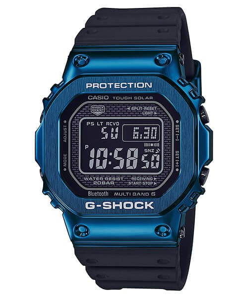 G-Shock GMW-B5000G-2 Blue IP with Black Resin Band