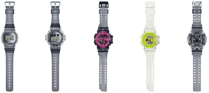 G-Shock Clear Skeleton Series DW-5600SK-1 DW-6900SK-1 GA-400SK-1A4 GA-400SK-1A9 GA-700SK-1A