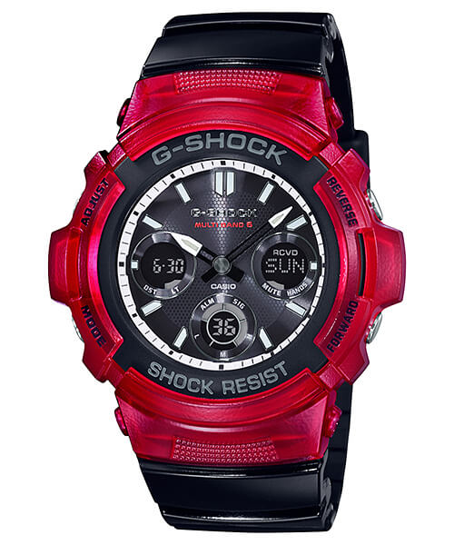 G-Shock Red, Black, and White RB Series: 3 Solar-Radio + 1