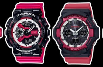 G-Shock AWG-M100SRB-4A GA-110RB-1A GAW-100RB-1A GW-M5610RB-4 Black Red White