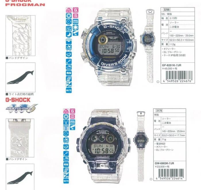 G-Shock GF-8251K-7JR Frogman & GW-6903K-7JR I.C.E.R.C. 2019 Love The Sea And The Earth