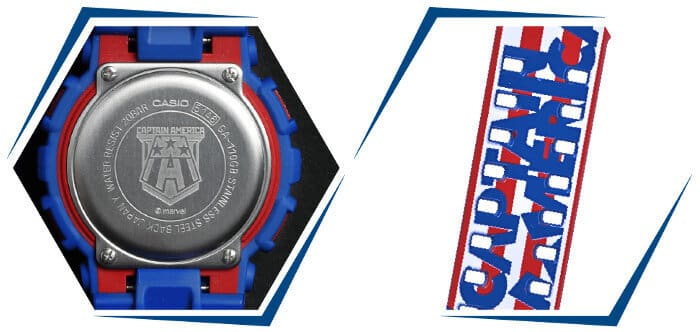 G-SHOCK GA-110CAPTAIN-2PR CAPTAIN AMERICA Case Back and Band