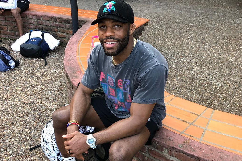 Jordan Burroughs wearing Casio G-Shock DW-6900 wristwatch