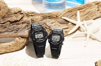 G-Shock and Baby-G G-LIDE GWX-5700 and BLX-570 Black Summer Pair