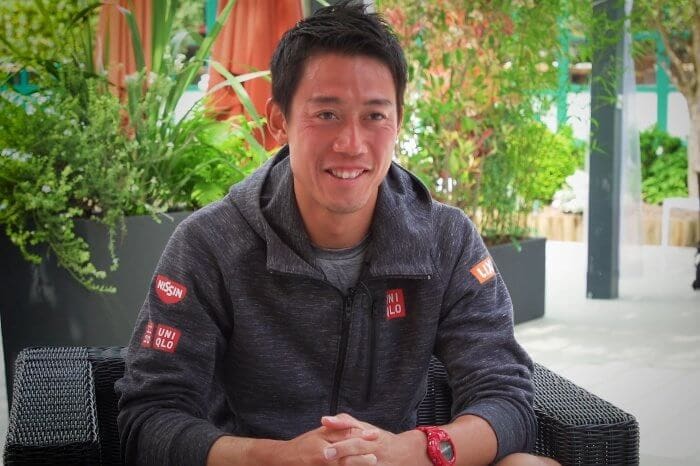 Professional tennis player Kei Nishikori wears G-Shock watch