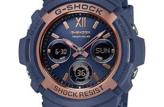 G-Shock AWR-M100SNR-2A Navy and Rose Gold