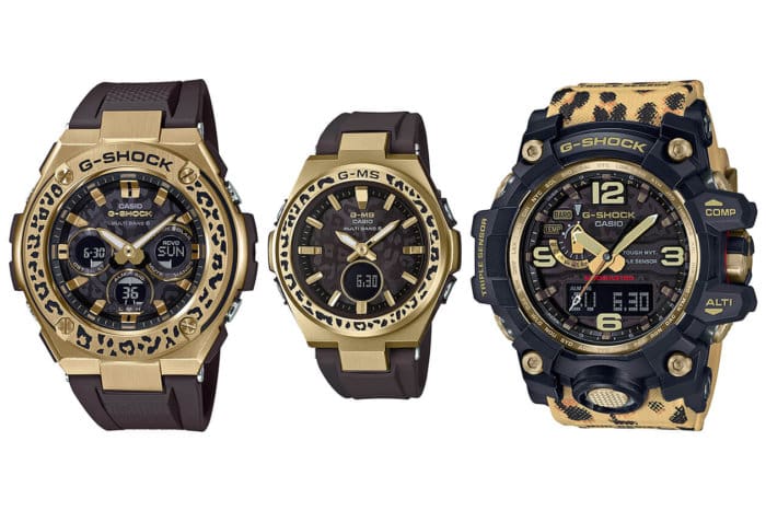 GST-W310WLP-1A9JR MSG-W200WLP-5AJR GWG-1000WLP-1AJR G-Shock Love The Sea And The Earth 2019 Wildlife Promising Leopard Edition