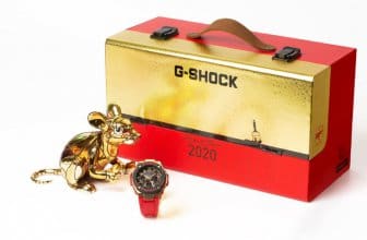 G-Shock GST-W300CX-4APFM & GST-W300CXB-4APFM Year of the Rat Chinese New Year 2020 Editions Case with Rat Figure