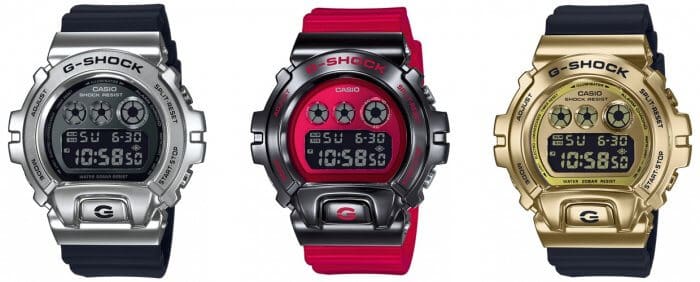 G-Shock GM-6900-1 GM-6900B-4 GM-6900G-9 with Stainless Steel Bezel