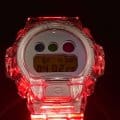 Clear Skeleton G-Shock Changing Color With Colored Lights