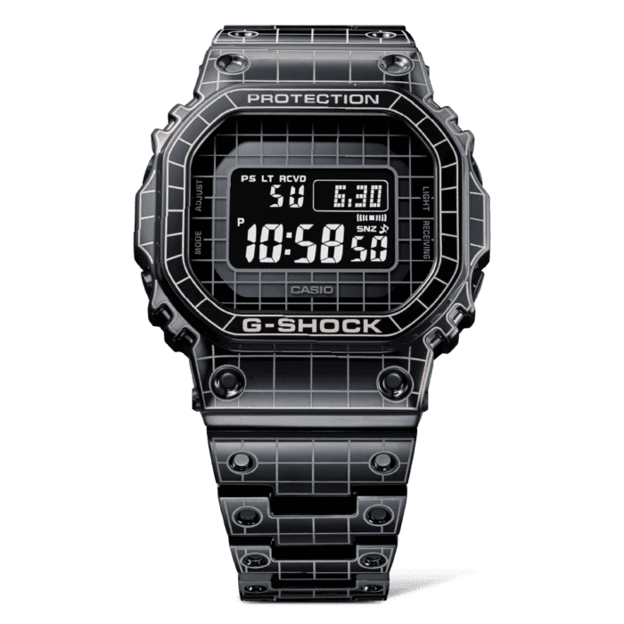 G-Shock GMW-B5000CS-1 Laser-Carved Grid