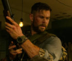 Chris Hemsworth wearing Casio G-Shock Rangeman GW-9400 wristwatch in Extraction