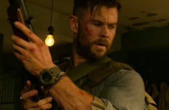 Chris Hemsworth wearing Casio G-Shock Rangeman GW-9400 wristwatch in Extraction