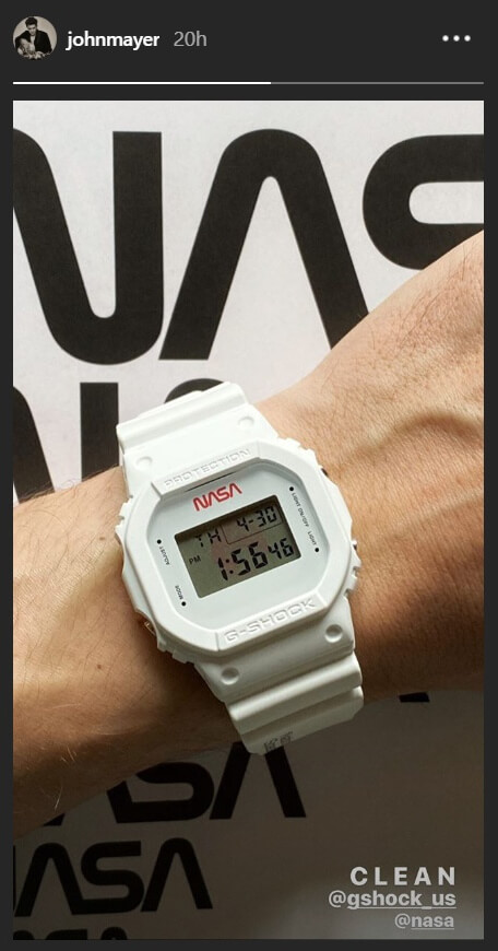 John Mayer wears Casio G-Shock watches