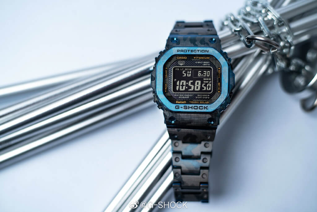 G-Shock GMW-B5000TCF-2: Titanium with Blue IP Camouflage – G-Central  G-Shock Watch Fan Blog