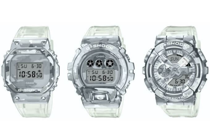 G-Shock Metal Skeleton Camouflage Series GM-5600SCM-1 GM-6900SCM-1 GM-110SCM-1A