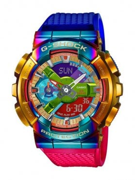 G-Shock GM-110RB-2A Gold and Rainbow IP