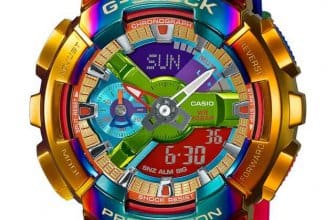 G-Shock GM-110RB-2A Gold and Rainbow IP