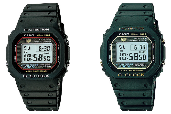 G-Shock DW-5000C-1A and DW-5000C-1B The First G-Shock Watches