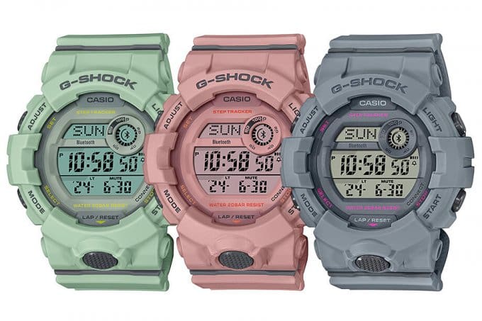 G-Shock G-SQUAD GMD-B800SU Pastel S Series GMD-B800SU-3 GMD-B800SU-4 GMD-B800SU-8 Green Pink Gray