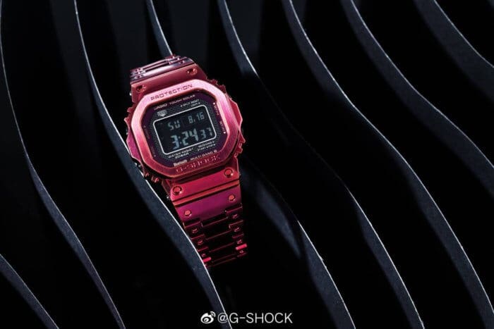 G-Shock GMW-B5000RD-4 Full Metal Stainless Steel Red Ion Plating