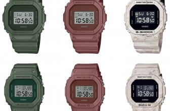 G-Shock Earth Color Tone Series: DW-5600ET DW-5600WM Green, Brown Red, Sand