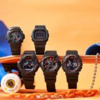 G-Shock City Camouflage Series: Black-Orange-Blue & Digi Camo G-Shock CT Black with Blue and Orange Accents and Digital Camouflage